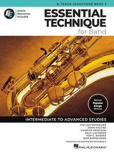 Essential Elements for Band – Bb Tenor Sax Book 3 with EEi