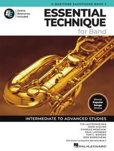 Essential Elements for Band – Eb Baritone Sax Book 3 with EEi