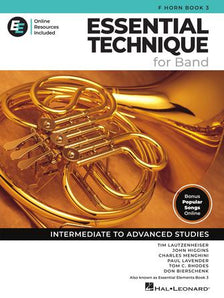 Essential Elements for Band – F Horn Book 3 with EEi