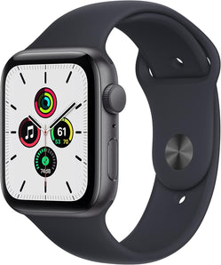Apple Watch SE (Gen 1) [GPS] Smart Watch w/Space Grey Aluminium Case with Midnight Sport Band. Fitness & Activity Tracker, Heart Rate Monitor, Retina Display, Water Resistant (Renewed)