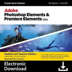 Adobe Photoshop Elements 2026 & Premiere Elements 2026 Student & Teacher Edition
