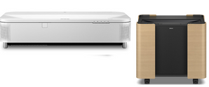 Epson PowerLite 810E 3LCD Extreme Short Throw Lamp-Free Laser Display with 4K Enhancement & Mobile Cart Bundle