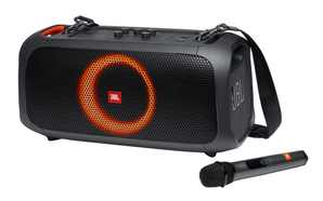 JBL PartyBox On-The-Go Bluetooth Wireless Speaker with Wireless Mic (Renewed)