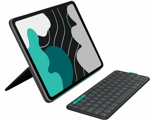 Logitech Flip Folio, Keyboard Case for Apple iPad Air 11" (M2/M3 & 5th Gen 2024) & iPad Pro 11" M4