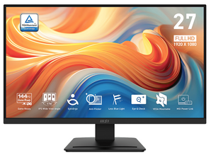 MSI PRO 27" FHD 144Hz VESA-Mountable AI IPS Monitor with Accessory Slot, HDMI & VGA