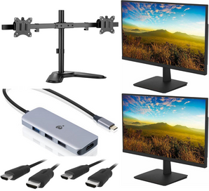 Planar Dual 27" FHD Monitor Desktop Kit (While They Last!)