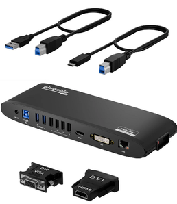 Plugable Technologies Dual HDMI Monitor Docking Station with Included Cables