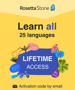 Rosetta Stone Lifetime Subscription UNLIMITED Learn 25 Languages |
