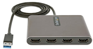 StarTech USB 3.0 to 4x HDMI Adapter with Multi-Monitor Assistant